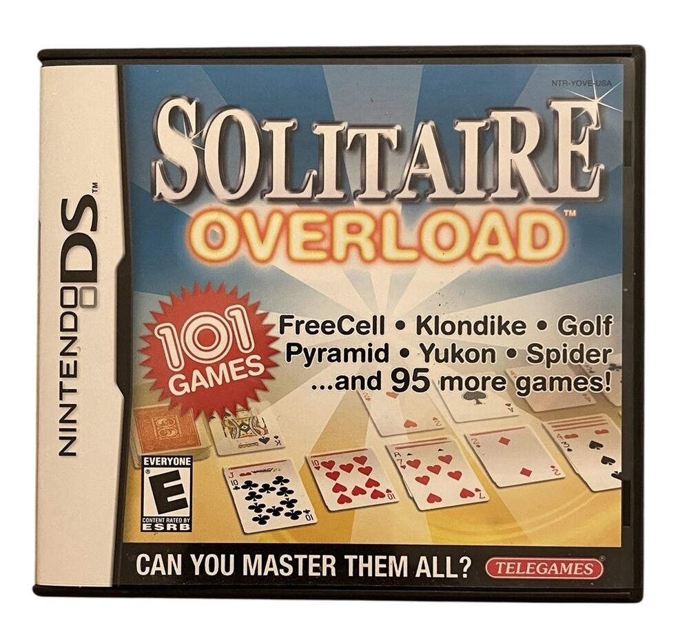 Solitaire Overload (Nintendo DS, 2007) W/ MANUAL